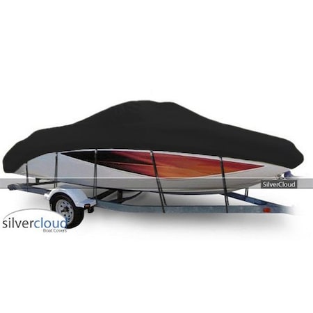Eevelle Boat Cover JET BOAT, Outboard Fits 19ft 6in L up to 92in W Black SCJET1992B-BLK